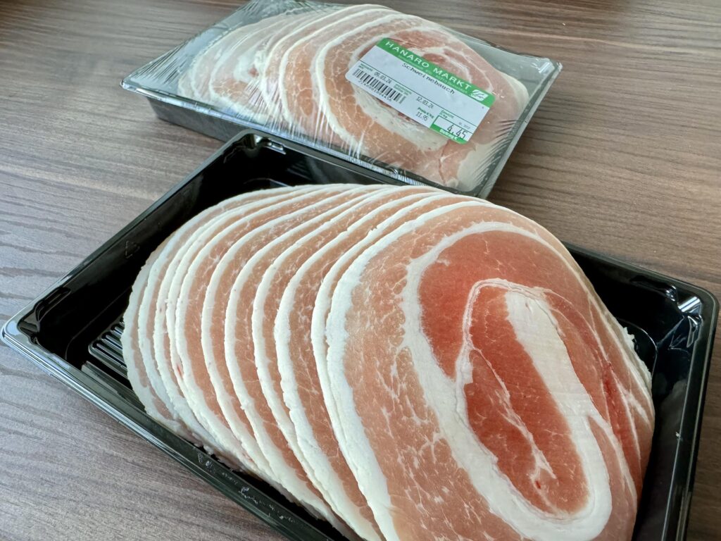 Hanaro Marktで購入した薄切り豚バラ肉