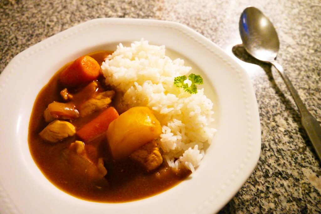 鶏胸肉で作ったカレーライス