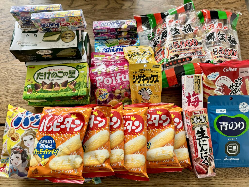 日本からドイツに送ってもらった日本の食品